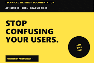 write clear technical documentation and API guides