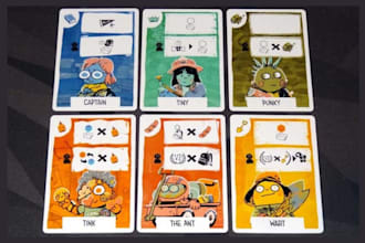 design custom playing card game, board game, tarot card, 54 card deck