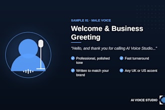 record a professional voiceover for your business phone system