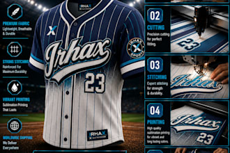 design all type of softball and baseball jersey uniform and ship