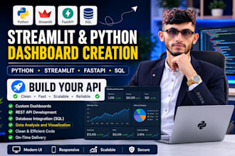 build interactive streamlit data apps python dashboards and fastapi