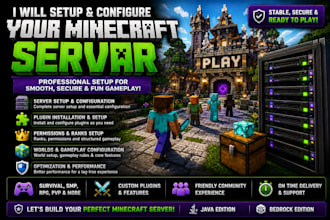 setup and configure your minecraft server with plugins and permissions