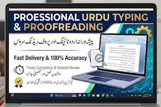 do professional urdu typing book formatting and translation