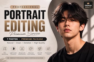 retouch portraits and enhance photos professionally