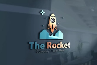 design high quality rocket logo for your business in 24 hours
