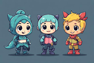 design cute cartoon characters