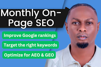 improve your google rankings with proven monthly on page SEO