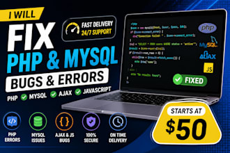 fix PHP mysql bugs, errors and website issues