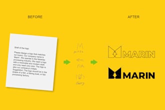 design a logo or mascot based on the concept or sketch