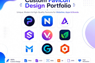 design a modern and professional favicon for your website
