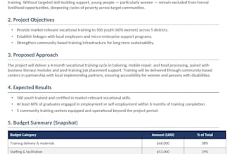 write a complete grant proposal with budget and work plan