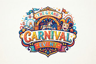 design a colorful carnival logo for your event