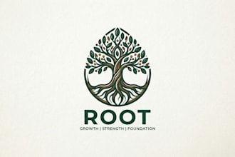 design a meaningful root logo for your brand