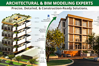 do precise 3d bim modeling and architectural design in revit