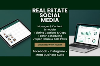 be your real estate social media manager and scheduler
