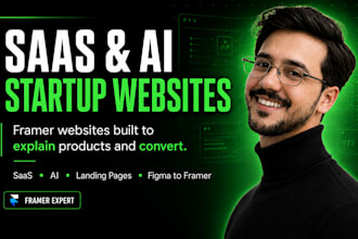 design a framer website for saas, ai startups and landing pages