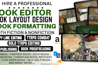 do ttrpg book editing fantasy ttrpg formatting copy line edit ttrpg book design