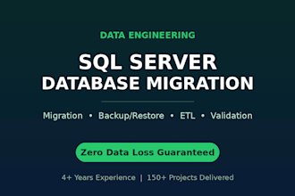 do sql server database migration, etl and data validation