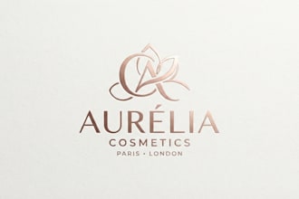design an elegant cosmetics logo for your brand