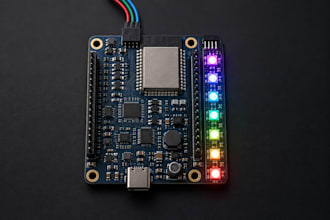 design a custom esp32 led controller board for programmable lighting control