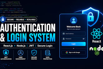 add authentication and login system to your react node js app