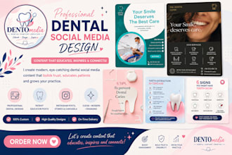 create professional dental social media posts and designs