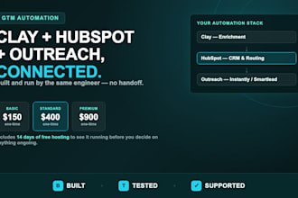 build your GTM automation workflow connecting clay, hubspot and outreach tools