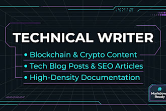 write technical crypto and tech seo articles