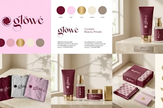 logo aesthetic beauty cosmetic skin care brand identity complete branding kit