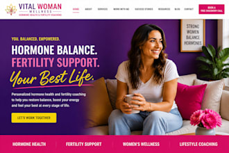 design wix women wellness hormone health fertility coaching website