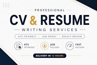 create a professional resume CV and cover letter