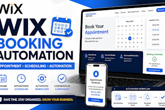 build wix online booking automation website for appointment booking scheduling