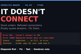 fix your ibkr tws API connection and stuck order problems