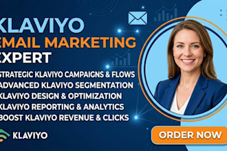design klaviyo email marketing expert automation, flow html flodesk