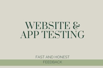 test your website or mobil app