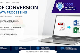 convert PDF to excel, word