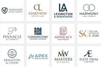 do professional attorney and law firm logo design