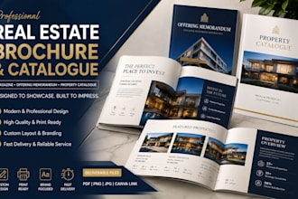 create real estate brochure, magazine, offering memorandum, property catalogue