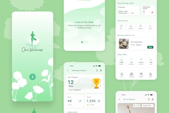 design a modern yoga and wellness mobile app UI UX in figma