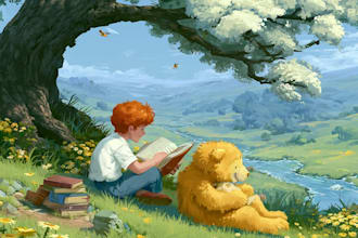 create watercolor children book traditional art