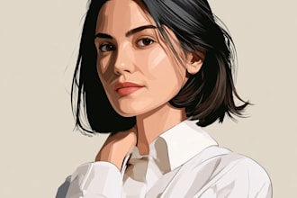 draw cartoon vector portrait with your face