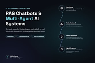 build a rag chatbot with gemini, pinecone and ai agents