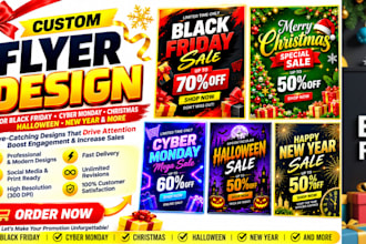 design black friday and cyber monday sale flyers