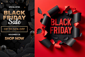 design black friday and cyber monday sale flyers