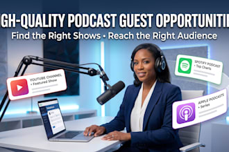 book you on high quality podcasts show as a guest