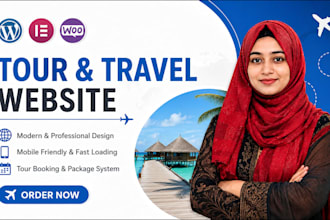 design a modern tour and travel wordpress website