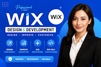 do wix website design, redesign wix website with wix velo, wix code and database