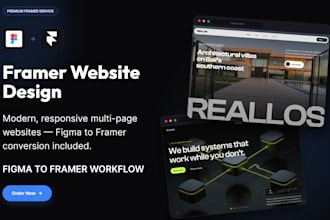 design a responsive multi page website in framer