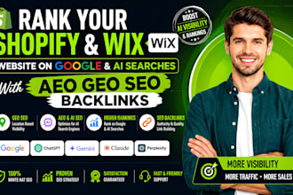 rank your shopify wix website on google, ai searches with aeo GEO SEO backlinks