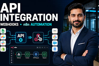integrate apis and webhooks using n8n automation